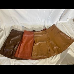 Leather skirt lot!
